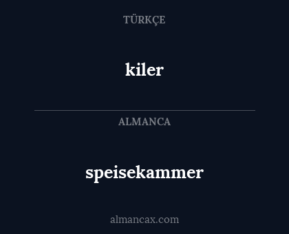 kiler - speisekammer