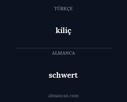 schwert - kiliç