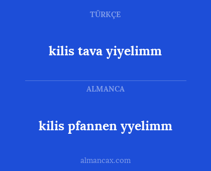 kilis pfannen yyelimm - kilis tava yiyelimm