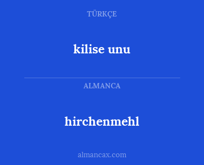hirchenmehl - kilise unu