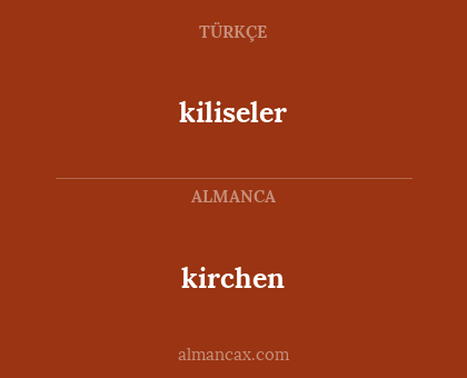 kiliseler - kirchen