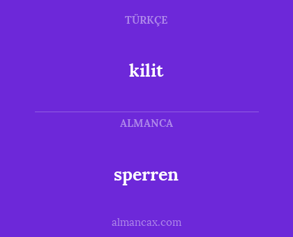 kilit - sperren