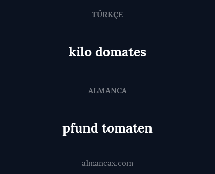 pfund tomaten - kilo domates