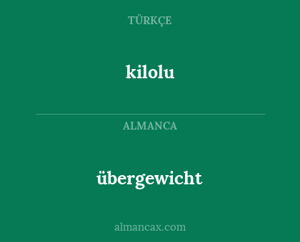 kilolu - übergewicht