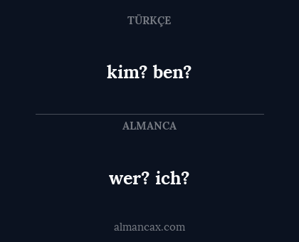 kim? ben? - wer? ich?