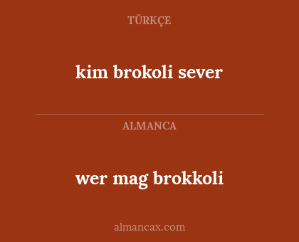kim brokoli sever - wer mag brokkoli