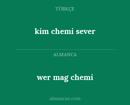 kim chemi sever - wer mag chemi