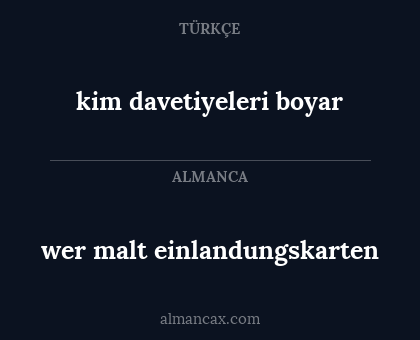 wer malt einlandungskarten - kim davetiyeleri boyar