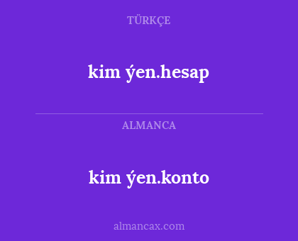 kim ýen.hesap - kim ýen.konto