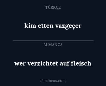 wer verzichtet auf fleisch - kim etten vazgeçer