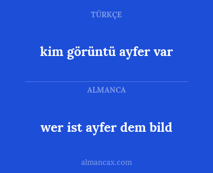 kim görüntü ayfer var - wer ist ayfer dem bild