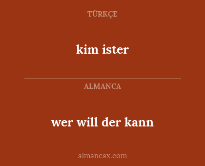 kim ister - wer will der kann