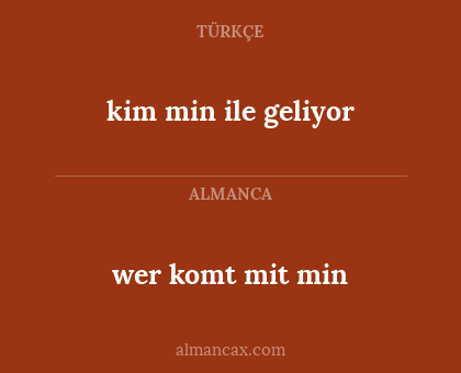 wer komt mit min - kim min ile geliyor