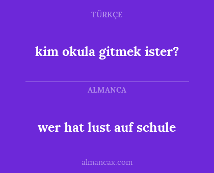kim okula gitmek ister? - wer hat lust auf schule