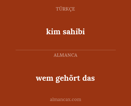 kim sahibi - wem gehört das
