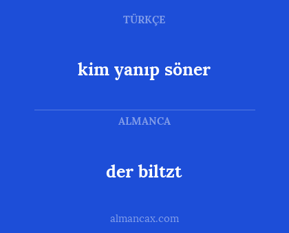 der biltzt - kim yanıp söner