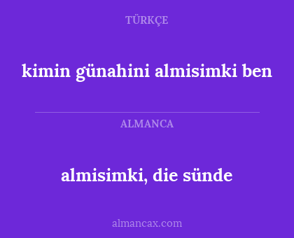 kimin günahini almisimki ben - almisimki, die sünde