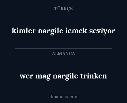 kimler nargile icmek seviyor - wer mag nargile trinken