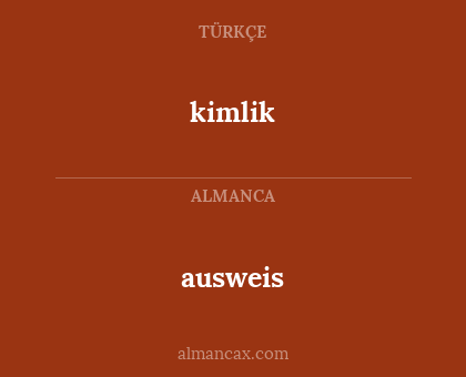 ausweis - kimlik