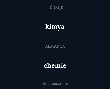 chemie - kimya
