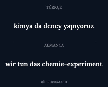 kimya da deney yapıyoruz - wir tun das chemie-experiment