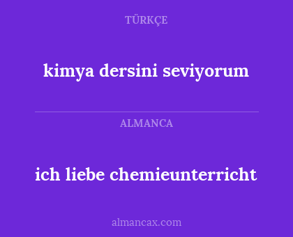 kimya dersini seviyorum - ich liebe chemieunterricht