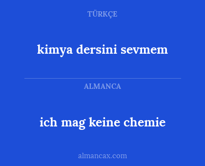 kimya dersini sevmem - ich mag keine chemie