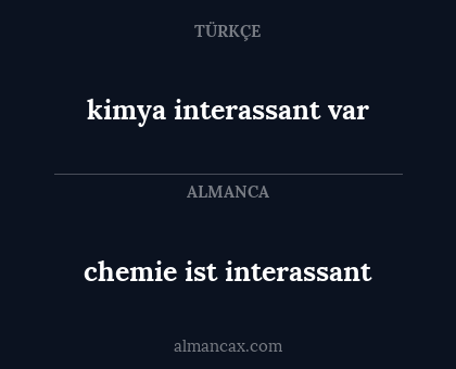chemie ist interassant - kimya interassant var