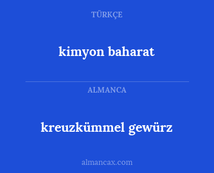 kimyon baharat - kreuzkümmel gewürz