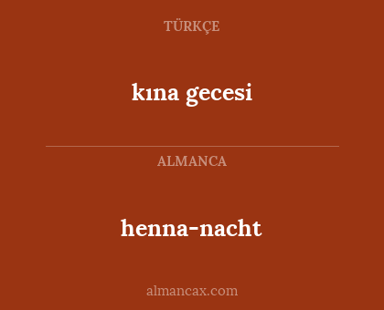 kına gecesi - henna-nacht