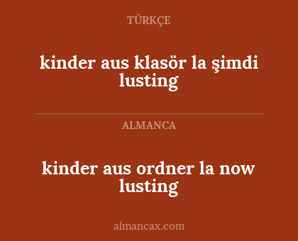 kinder aus klasör la şimdi lusting - kinder aus ordner la now lusting