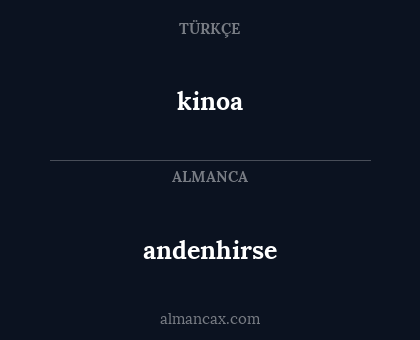 kinoa - andenhirse