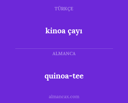 kinoa çayı - quinoa-tee