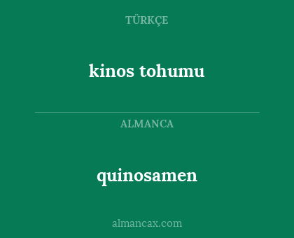 quinosamen - kinos tohumu