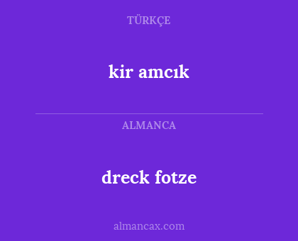 dreck fotze - kir amcık
