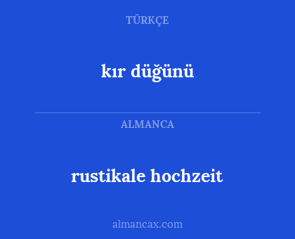 rustikale hochzeit - kır düğünü