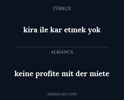 kira ile kar etmek yok - keine profite mit der miete