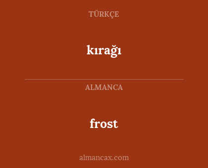 frost - kırağı