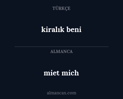 miet mich - kiralık beni