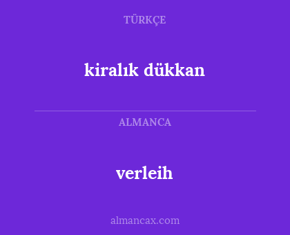 verleih - kiralık dükkan