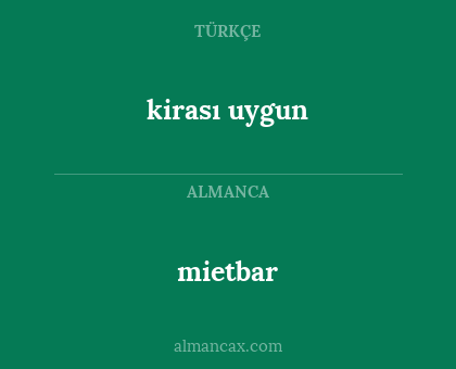 mietbar - kirası uygun