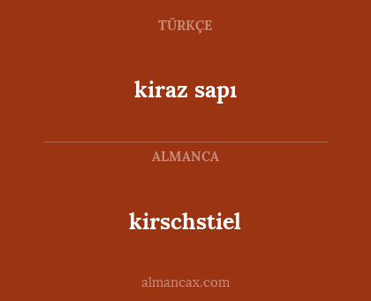 kiraz sapı - kirschstiel