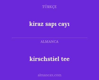 kiraz sapı cayı - kirschstiel tee