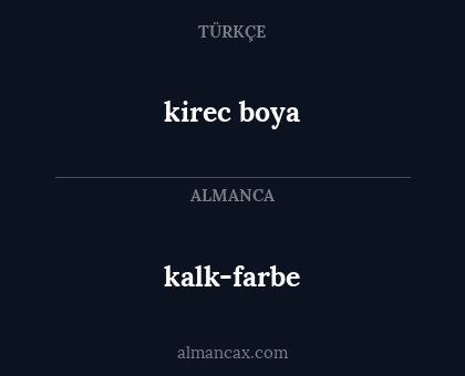 kirec boya - kalk-farbe