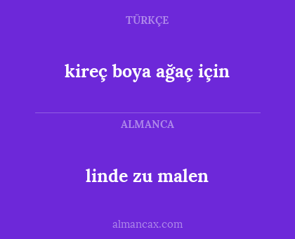 linde zu malen - kireç boya ağaç için