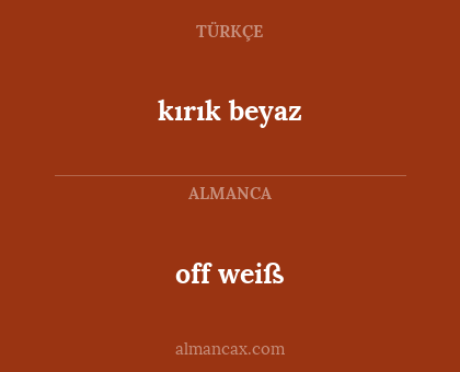 off weiß - kırık beyaz