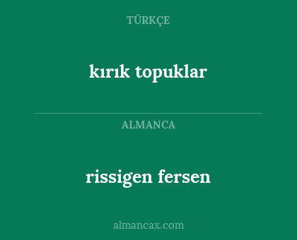 rissigen fersen - kırık topuklar