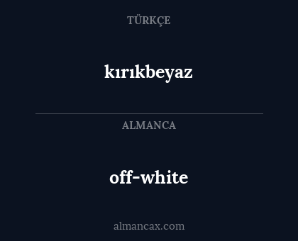 off-white - kırıkbeyaz