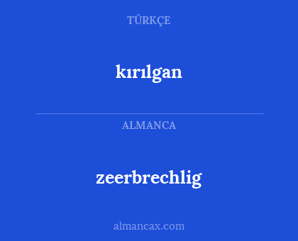 kırılgan - zeerbrechlig