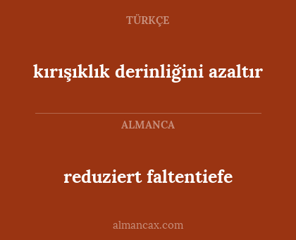 kırışıklık derinliğini azaltır - reduziert faltentiefe